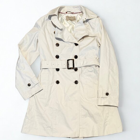 Banana Republic Jackets & Blazers - Banana Republic Classic Trench Coat Small Cream White Belted